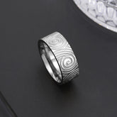Skyrim Swirl Spiral Engraved Ring for Men Women Stainless Steel 8mm Wide Couple Rings Jewelry Anniversary Valentine Gift 2025 - TUDOPARATI