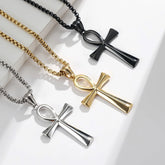 Cruz Ankh - Pingente com Colar - TUDOPARATI