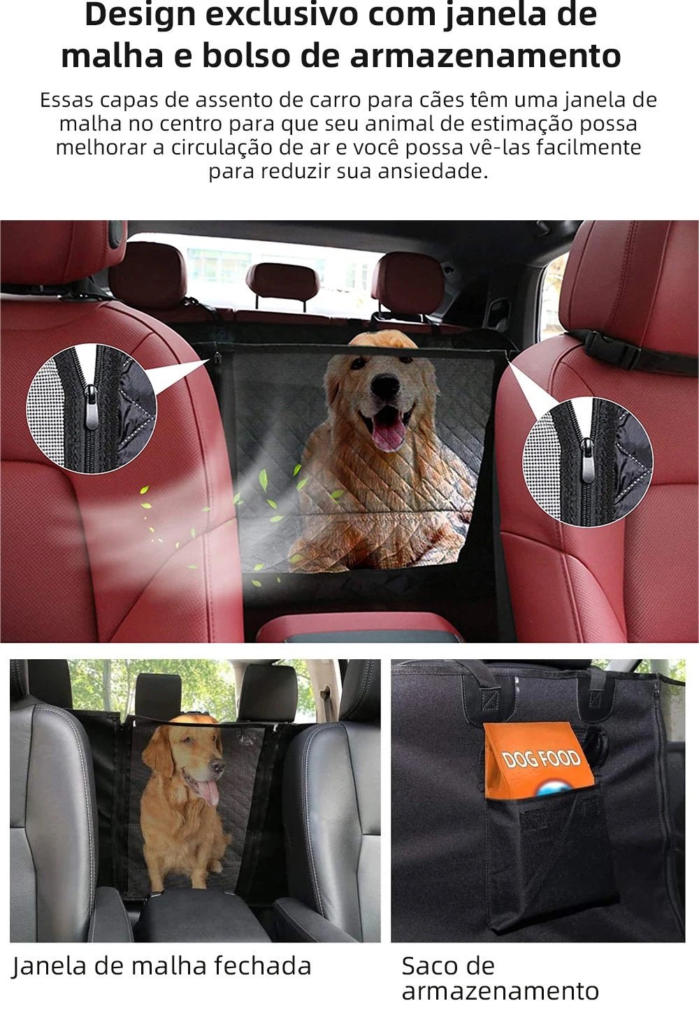 Capa para assento de carro impermeável